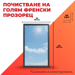 Почистване на голям френски прозорец